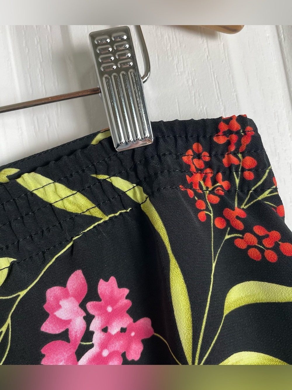 Jaclyn Smith Floral Maxi Skirt Women’s XL Black Colorful VTG 90s Pull On Elastic - Picture 8 of 13